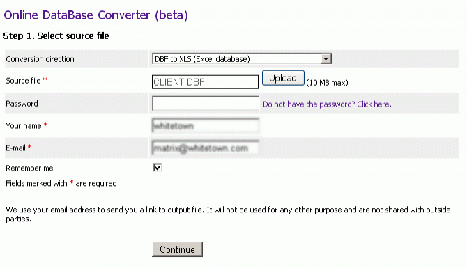 online mdb converter